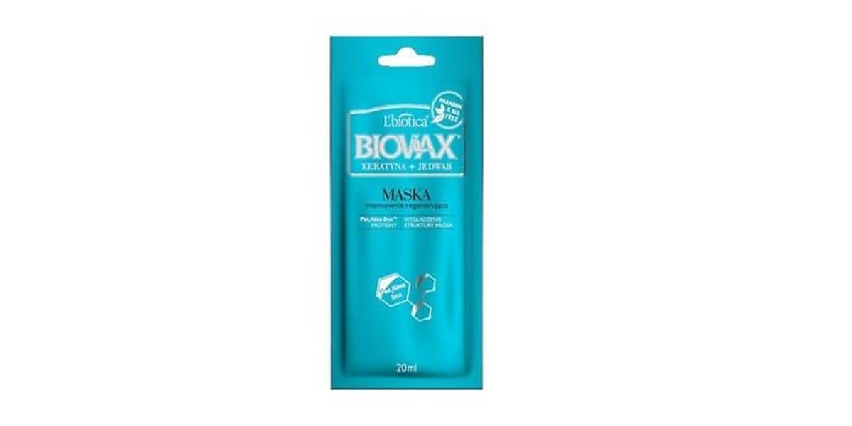 keratynowa saszetka do włosów Biovax - maska 