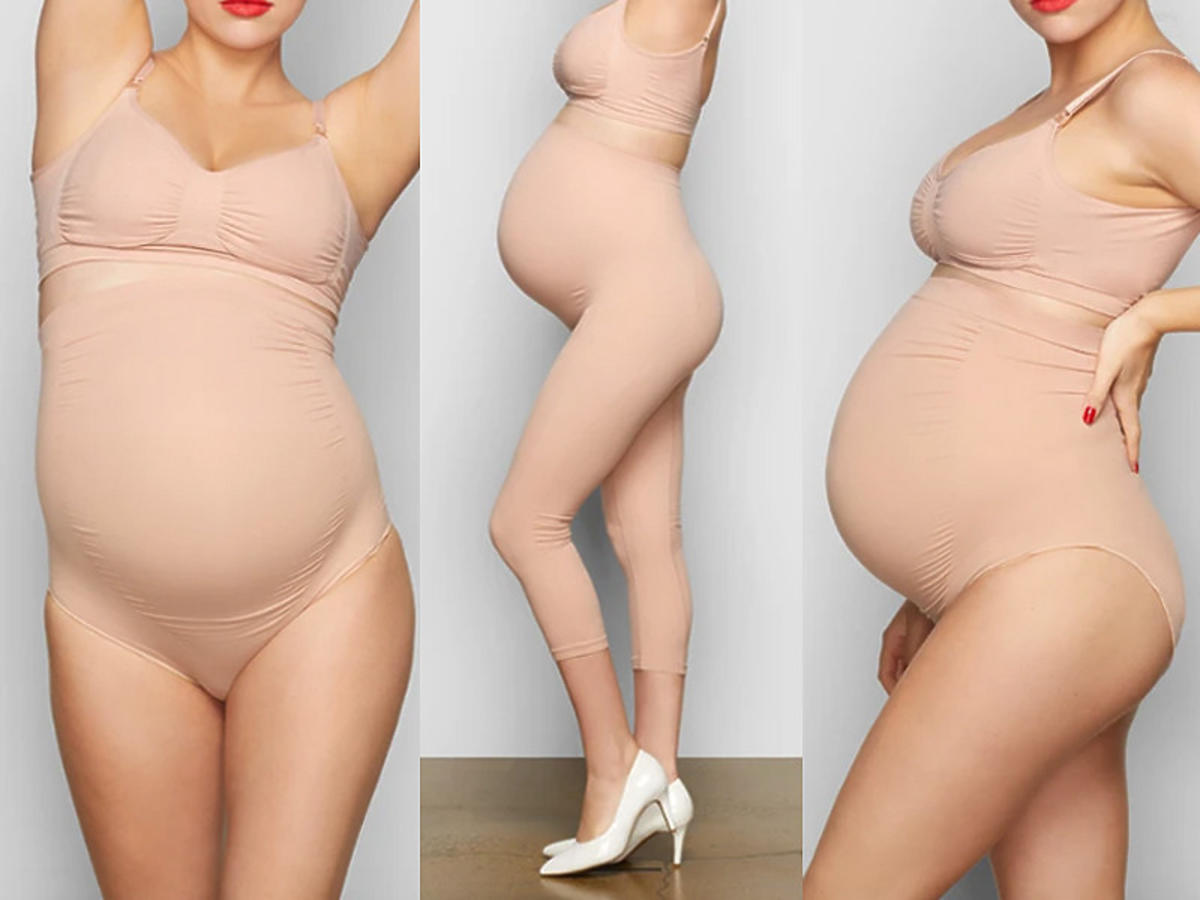 Kim Kardashian bielizna wyszczuplająca dla kobiet w ciąży Skims