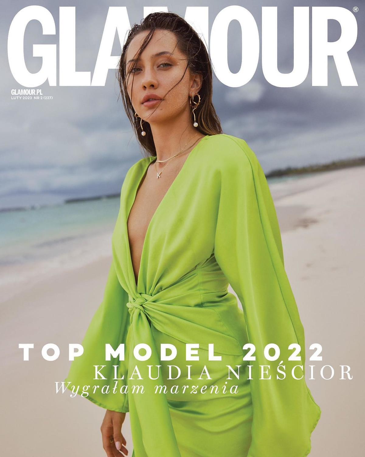 Klaudia Neścior z Top Model na okładce Glamour