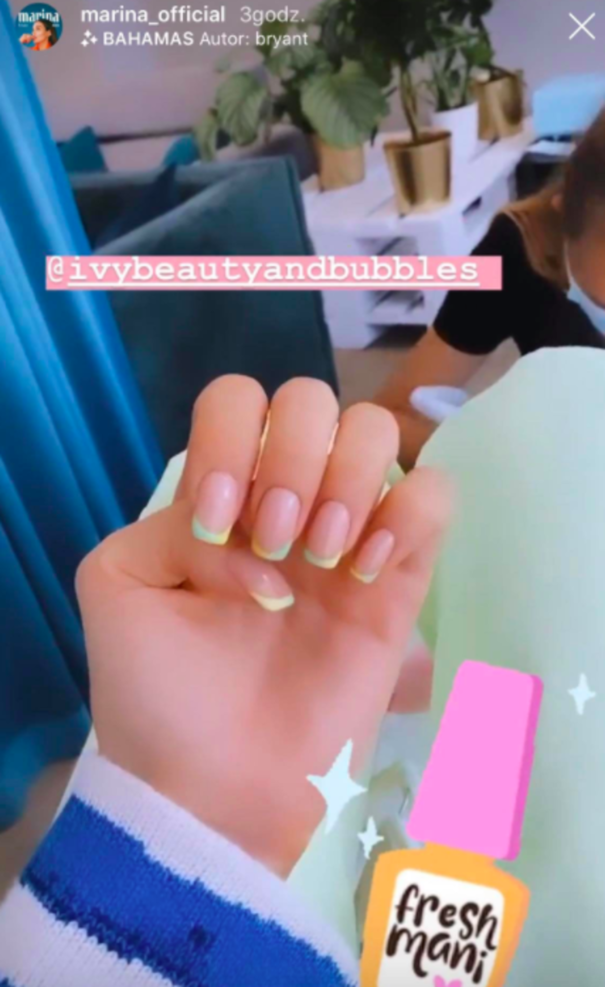 kolorowy french manicure Mariny Łuczenko