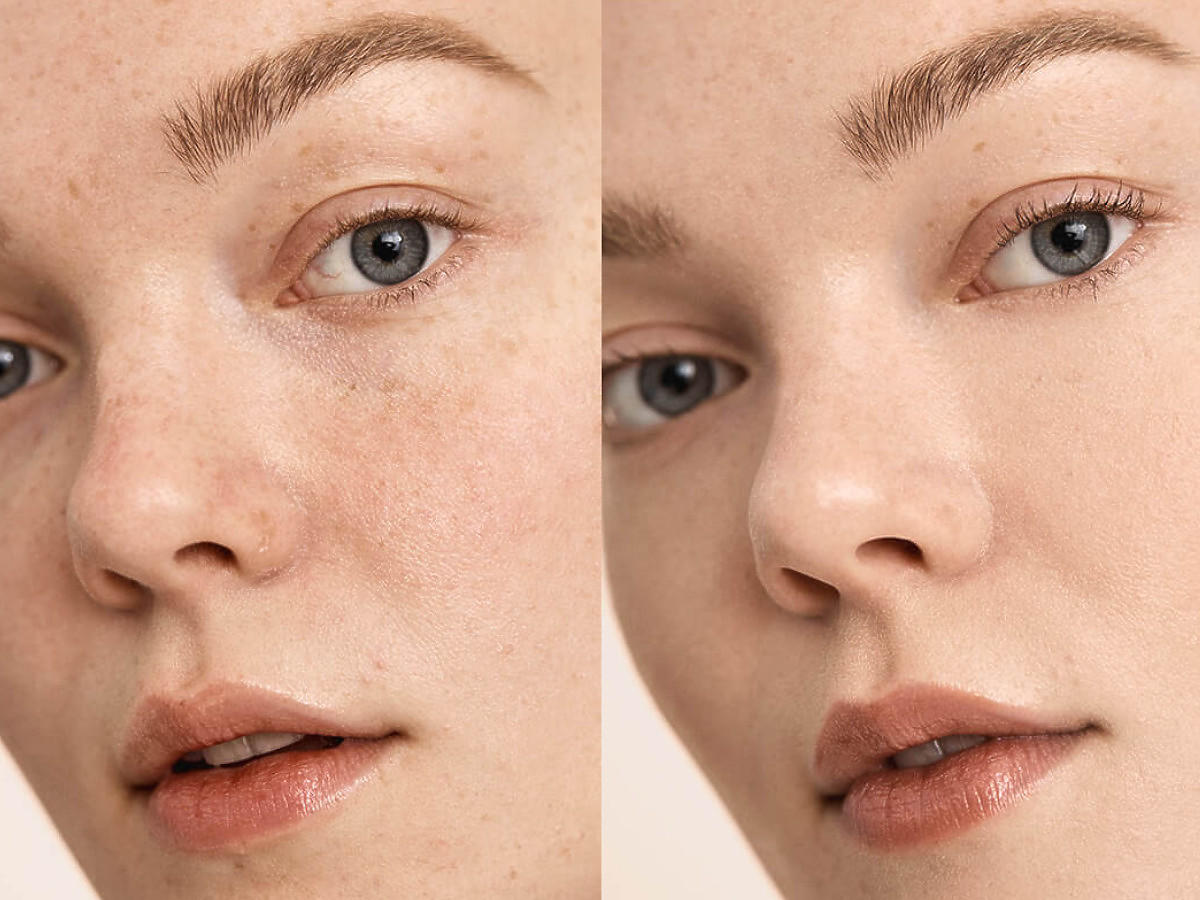 Krem-korektor rozświetlający kontur oka Fenty Beauty Bright Fix - efekty przed i po
