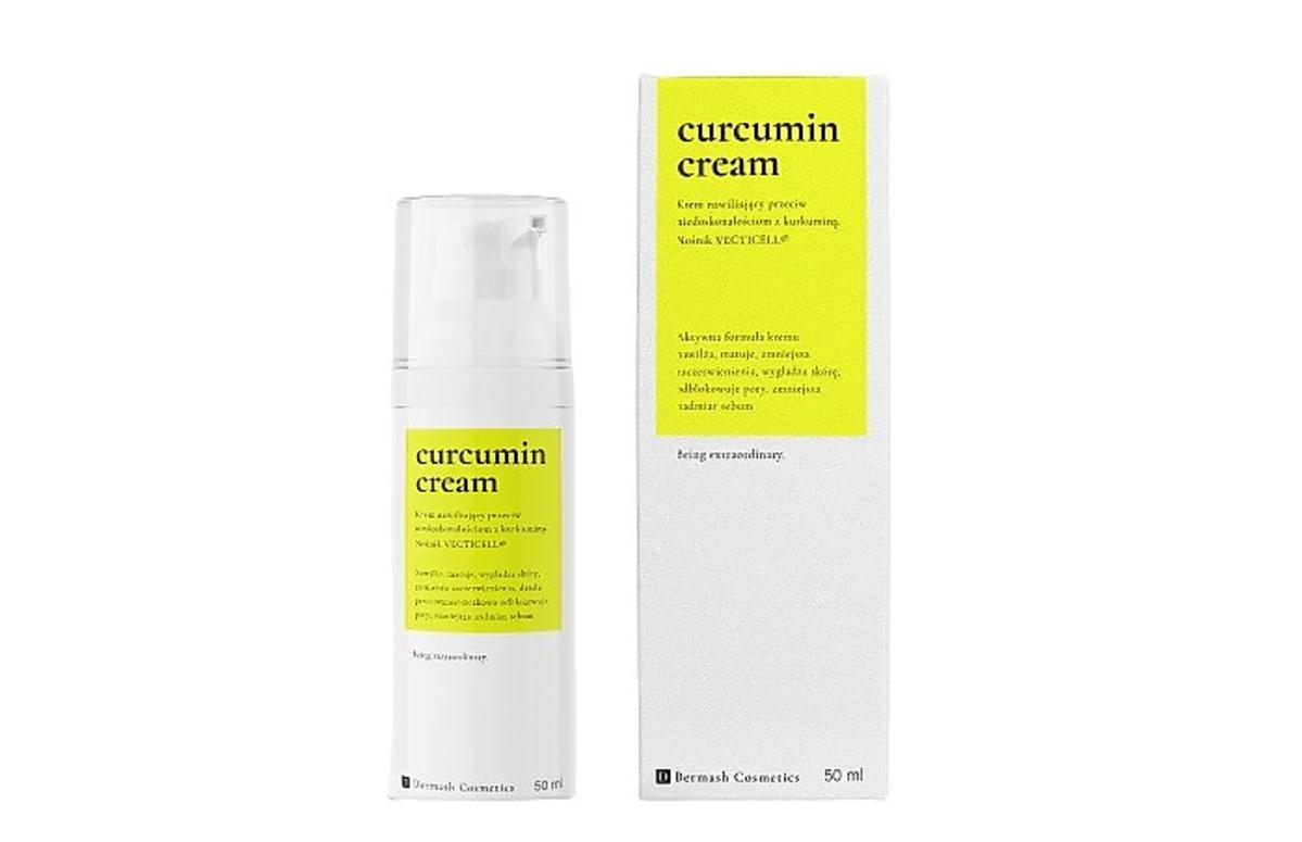 Krem nawilżający przeciw niedoskonałościom z kurkuminą Curcumin cream Dermash Cosmetics