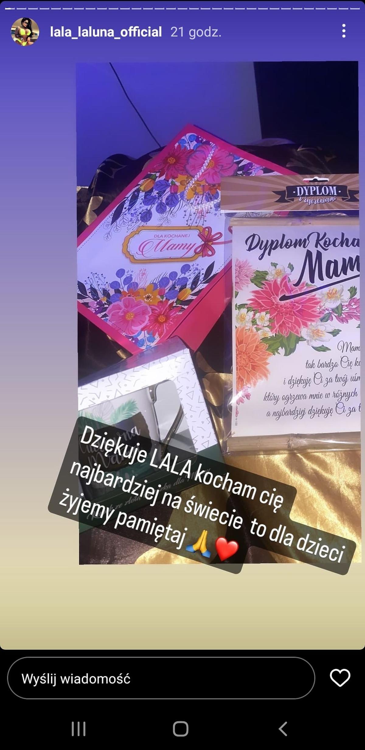 Królowe życia: Laluna pokazała prezenty od córki