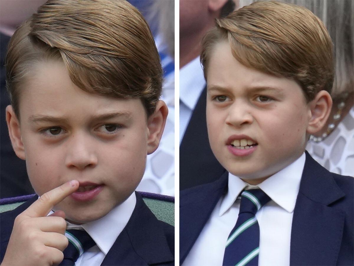 Książę George z księciem Williamem na finale Wimbledonu
