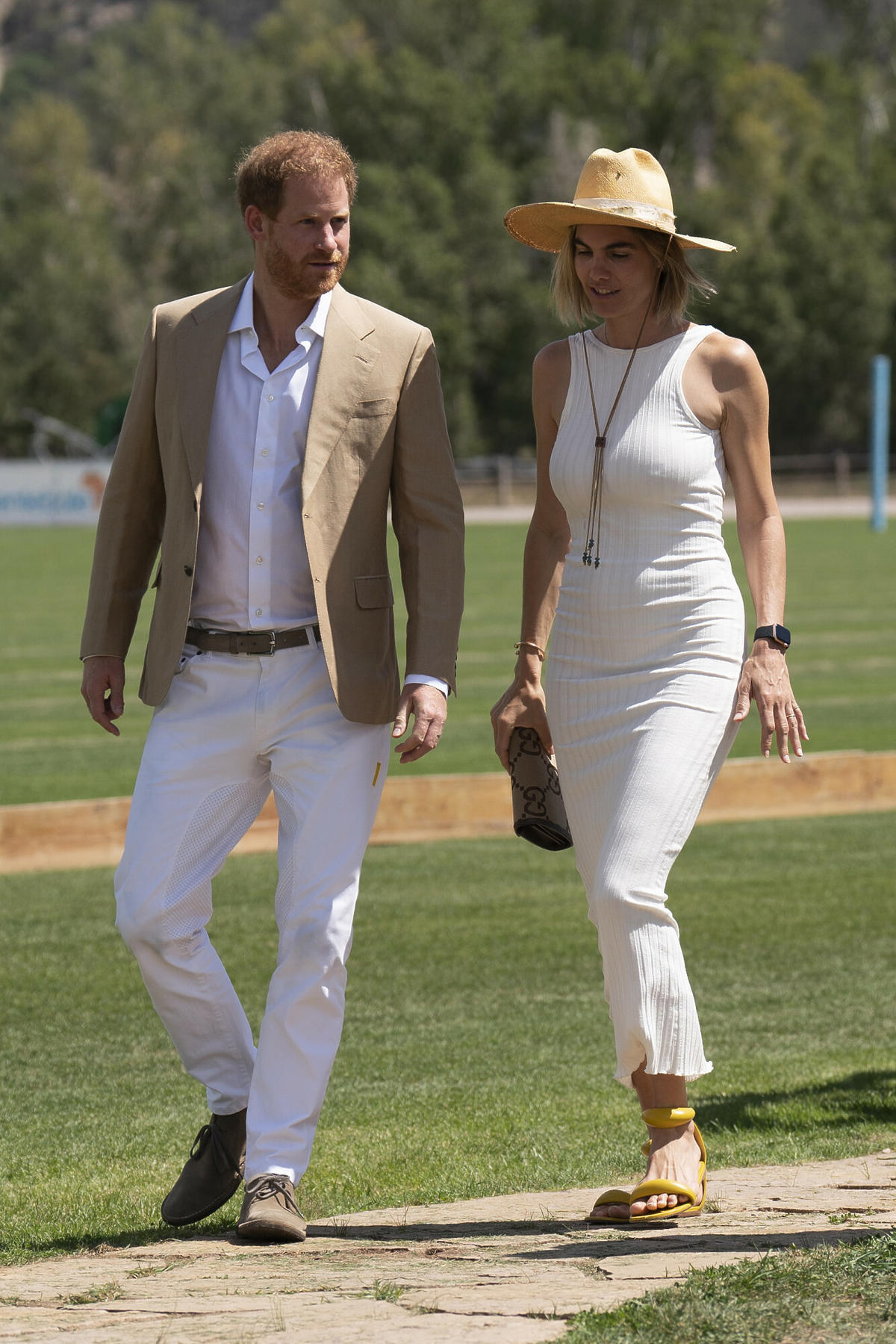 Książę Harry i Delfina Blaquier na rozgrywkach polo