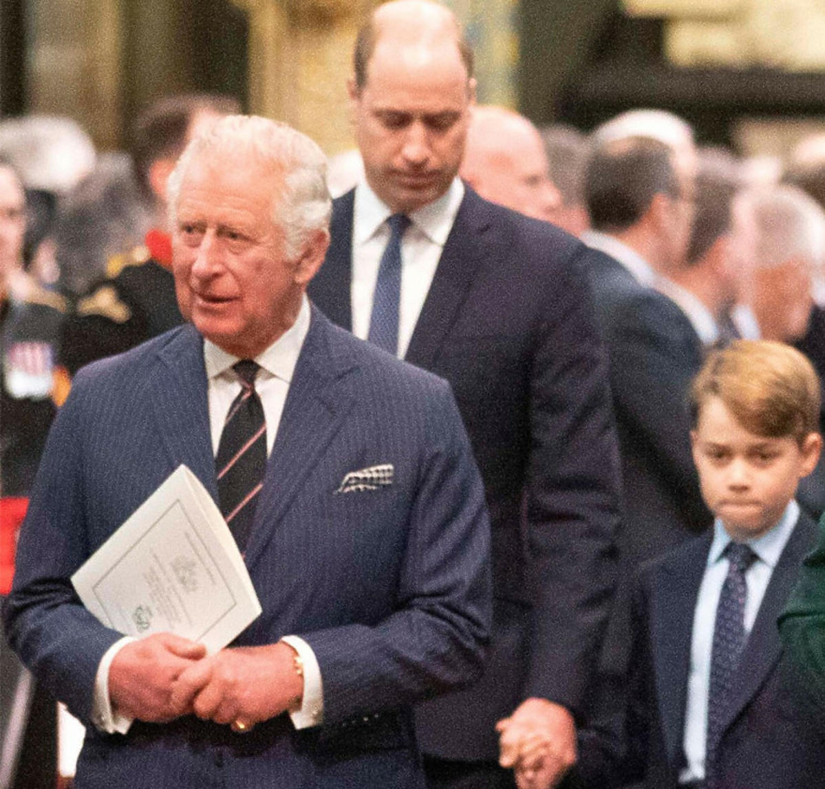 Książę Karol z synem, księciem Williamem i wnukiem 