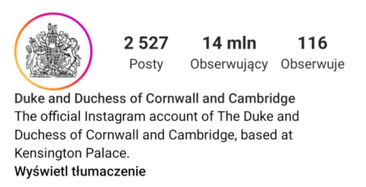 Książę William i księżna Kate otrzymali nowe tytuły. Zmieniono opis na Instagramie