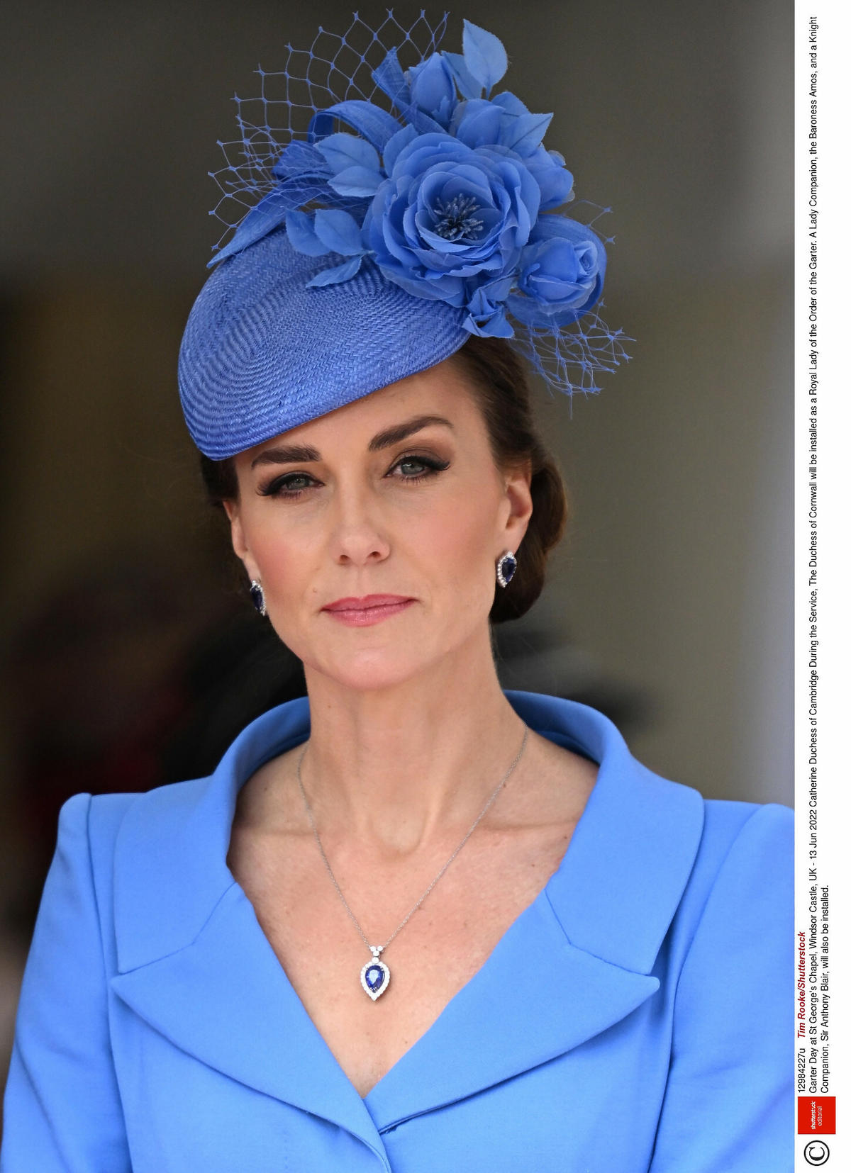 Księżna Kate w niebieskiej kreacji