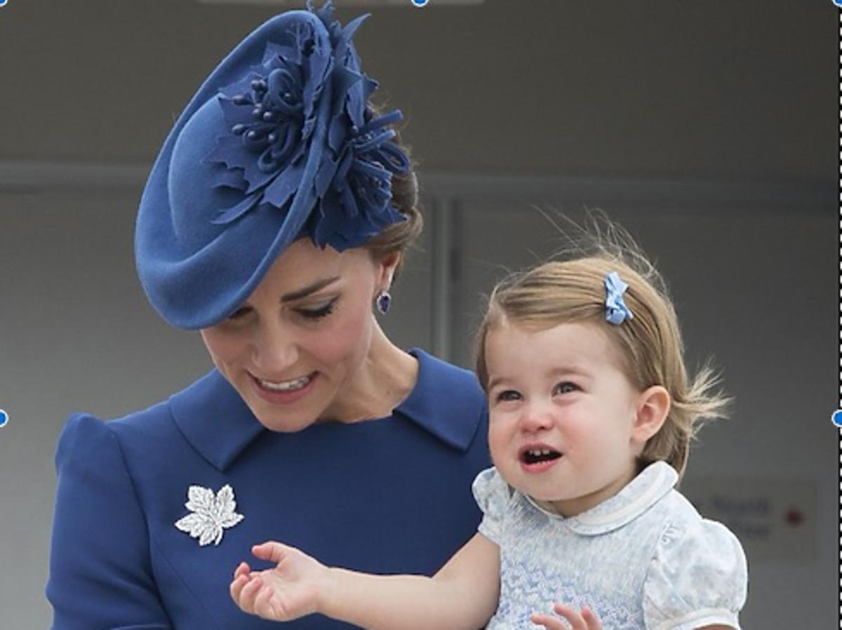 Księżna Kate z księżną Charlotte