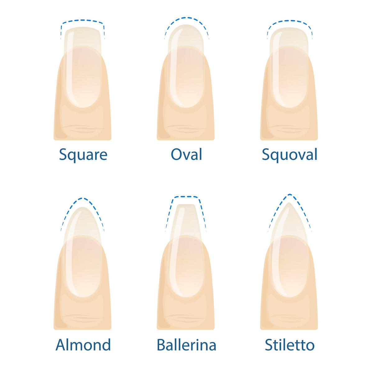 kształt paznokci na ślub
