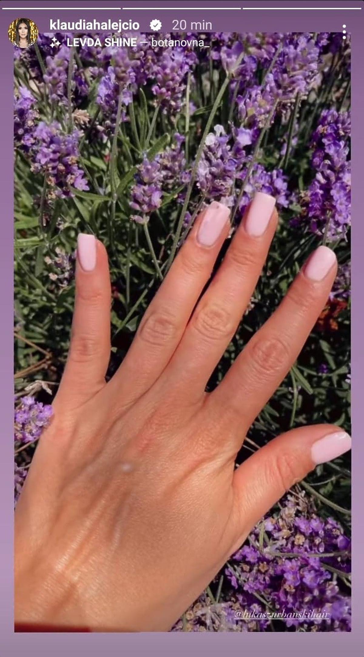 lawendowy manicure na lato Halejcio