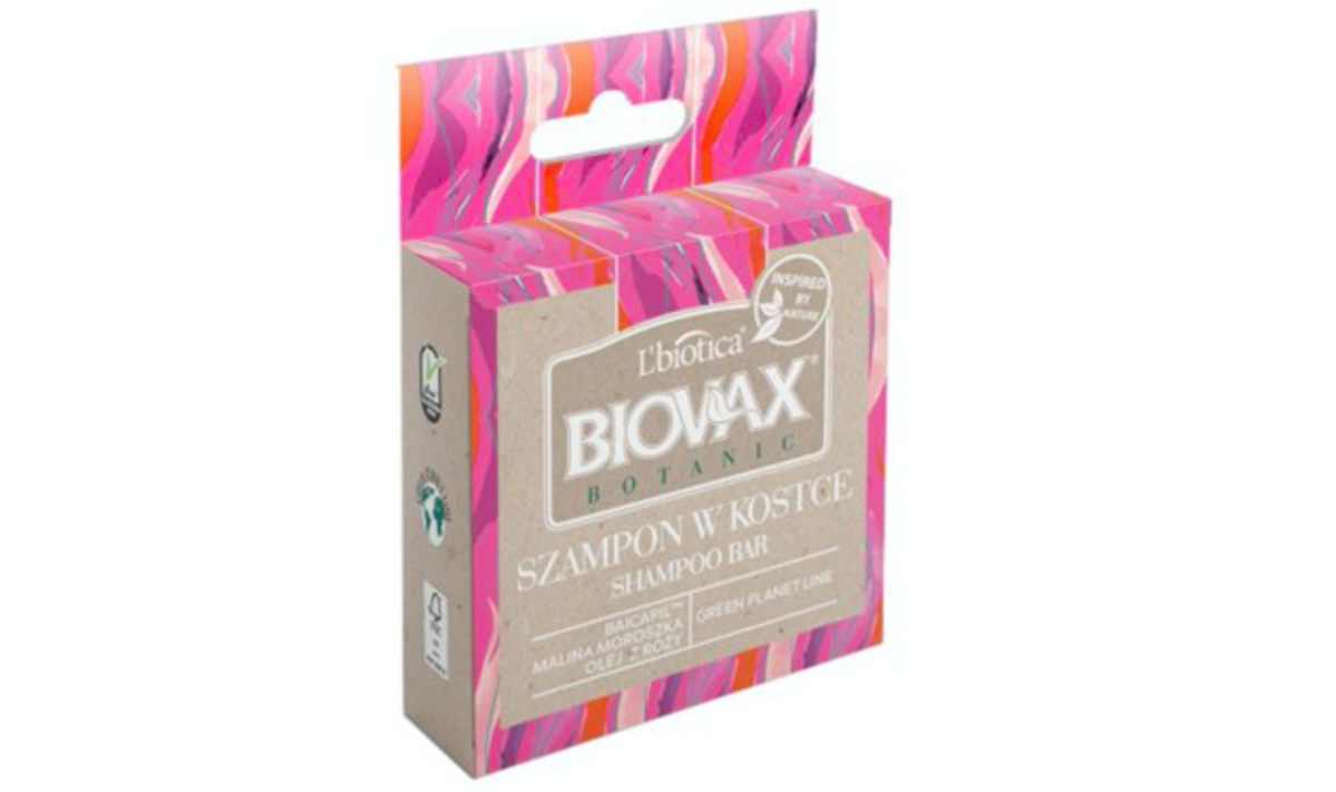 L'biotica, Biovax Botanic, Szampon w kostce - Bicapil, malina moroszka, olej z róży