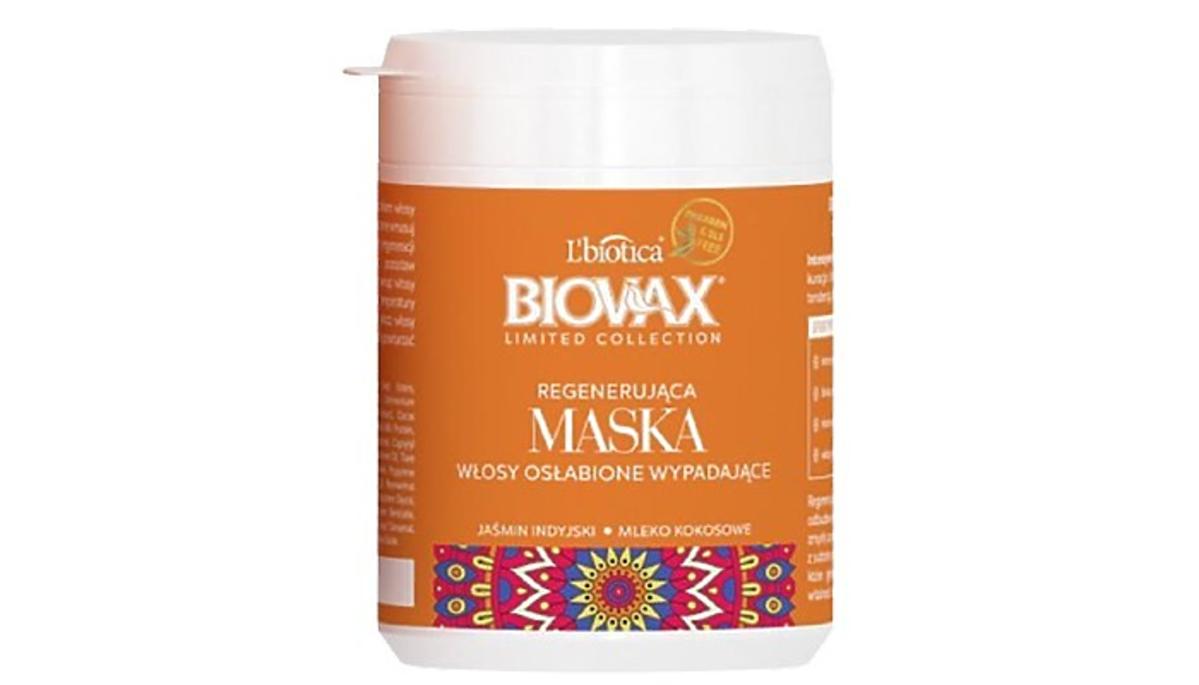 L'biotica, Biovax, Limited Collection, Jaśmin Indyjski i Mleko Kokosowe, Regenerująca maska do włosów osłabionych i wypadających