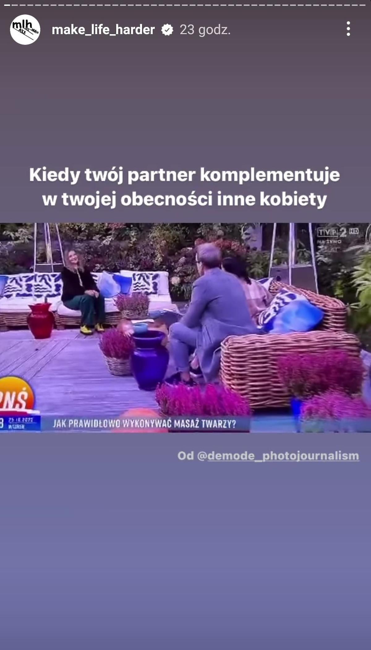 Maciej Kurzajewski komplementuje inną kobietę w Pytaniu na śniadanie przy Katarzynie Cichopek