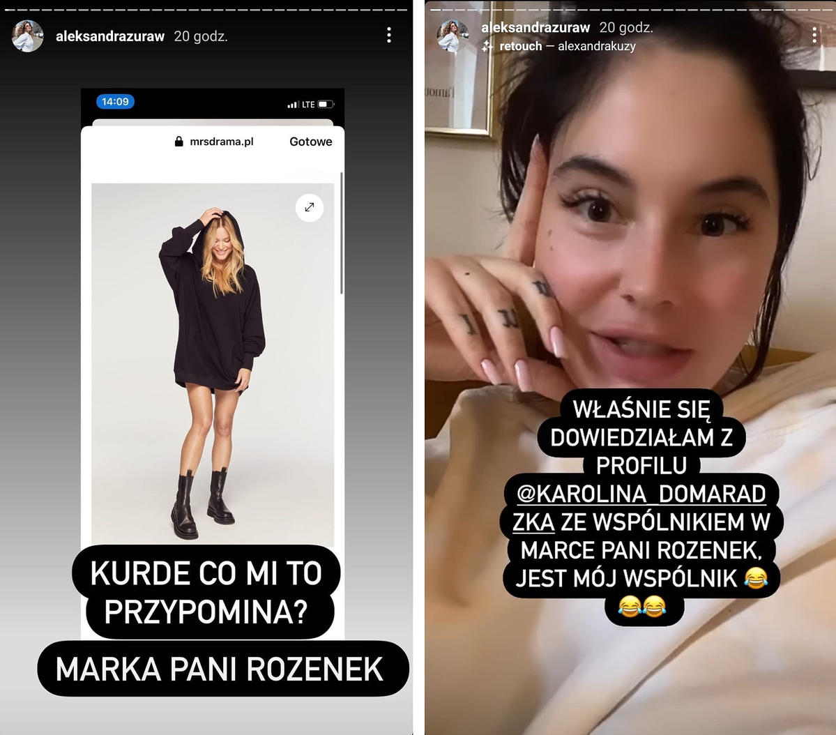 Małgorzata Rozenek-Majdan kopiuje markę Oli Żuraw z „Top Model”?