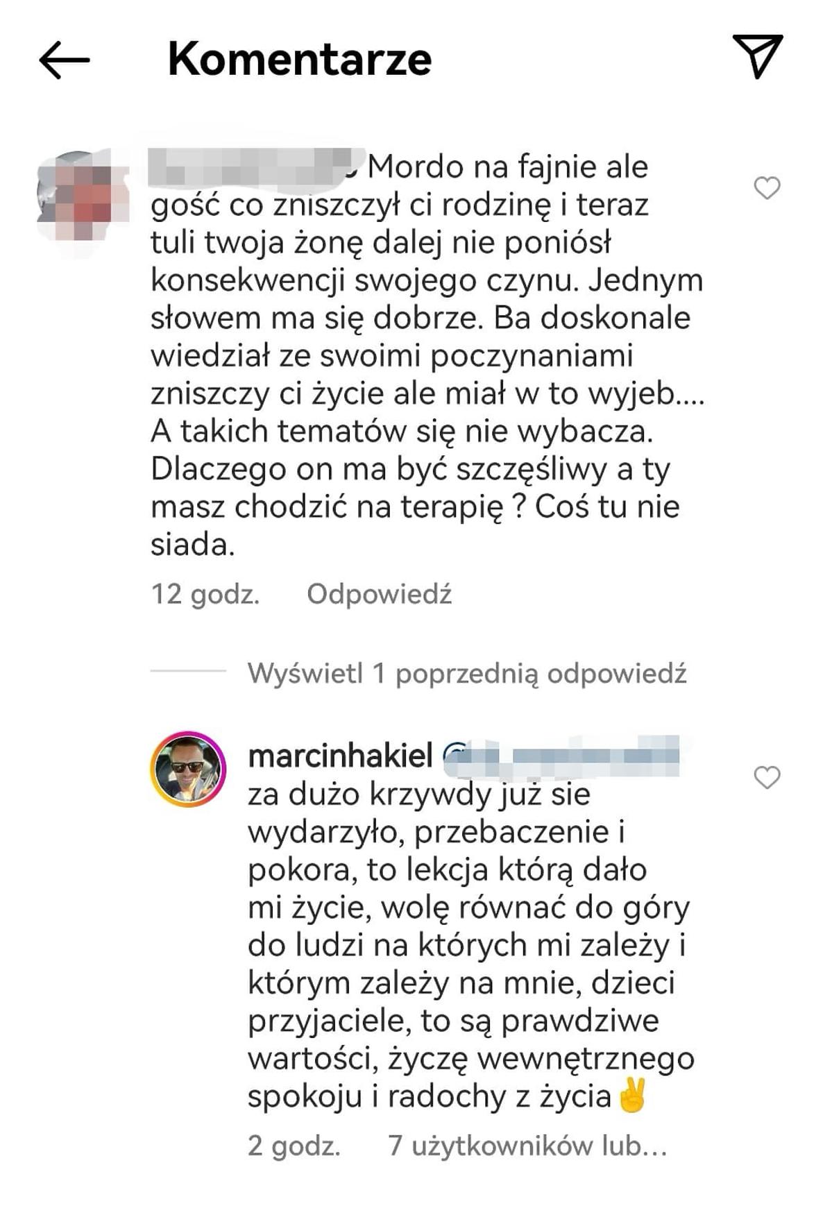 Marcin Hakiel na temat rozstania z Katarzyną Cichopek