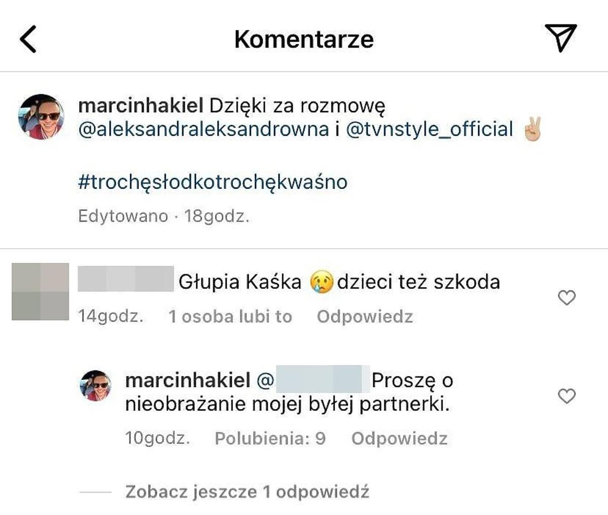 Marcin Hakiel stanął w obronie Katarzyny Cichopek