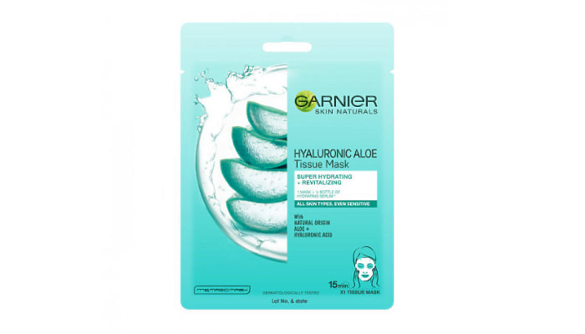 maska w płachcie - Garnier Skin Naturals, Hyaluronic Aloe Tissue Mask