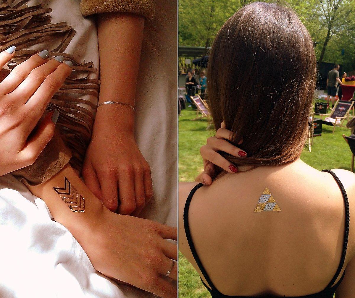 metaliczne tatuaże Shine Tatoo