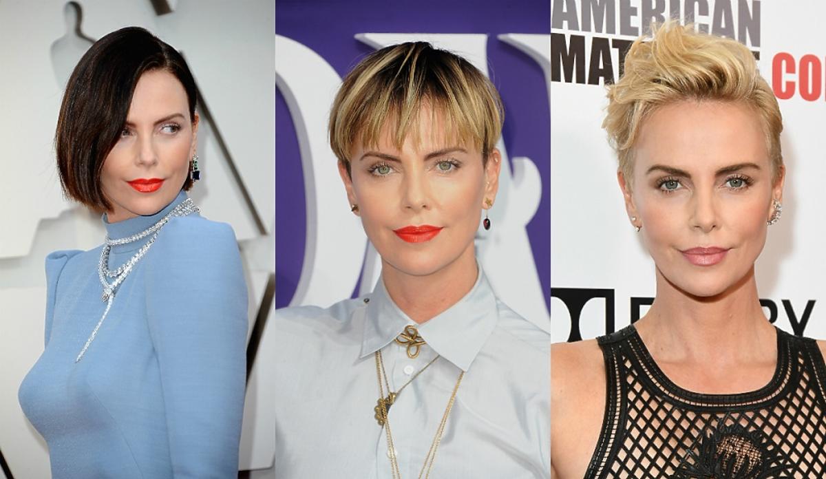 Metamorfozy włosów Charlize Theron