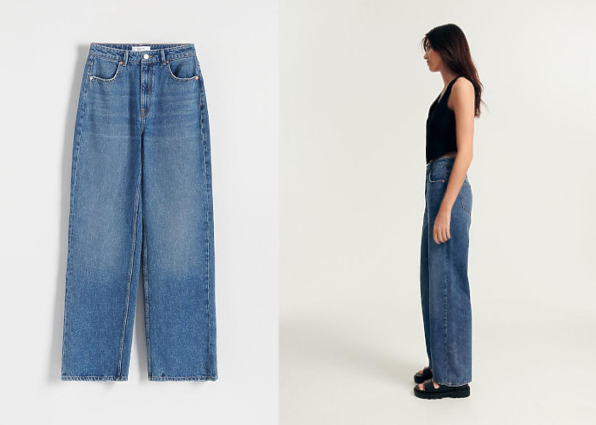 modne jeansy stright z Reserved
