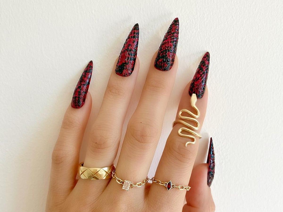 Modne paznokcie - snake skin nails