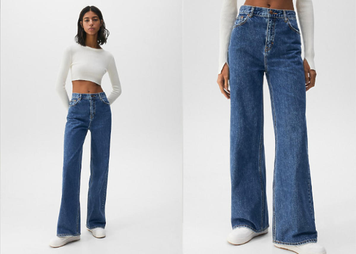 modne spodnie na lato - szerokie jeansy