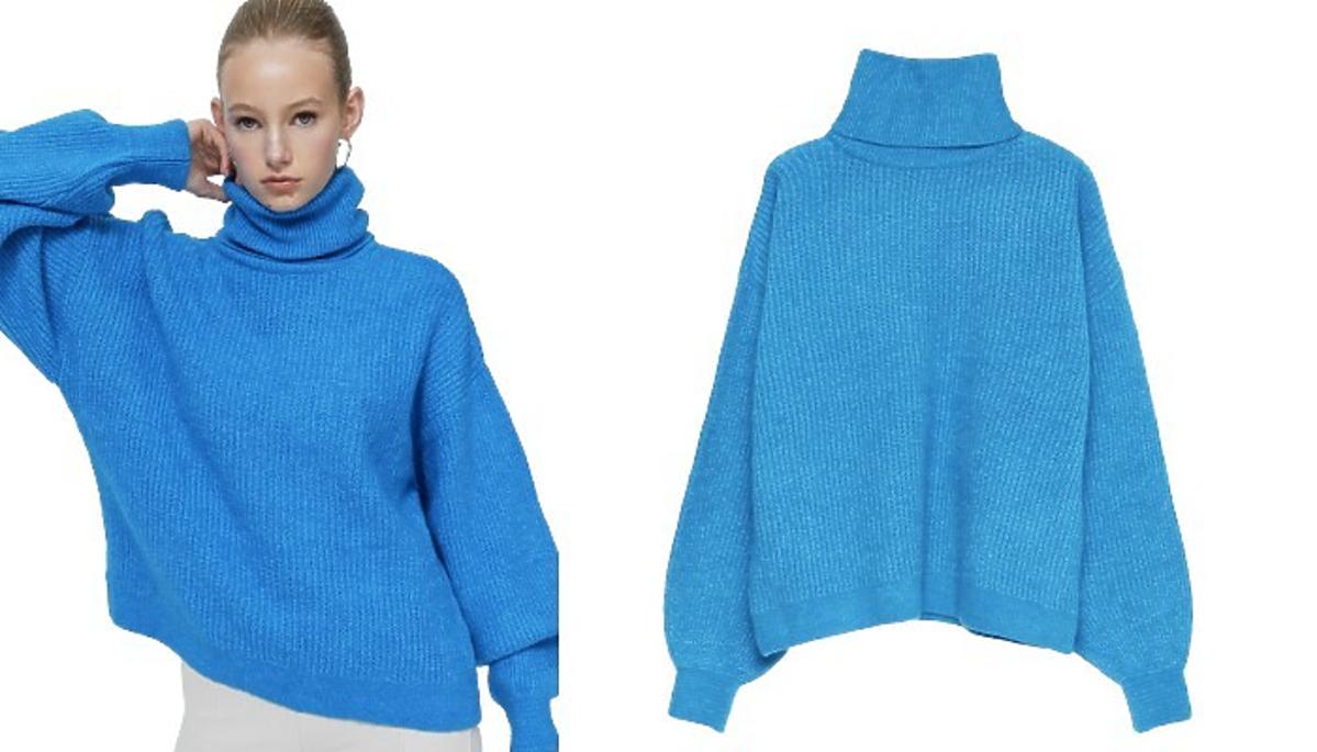modny sweter na zimę ze stradivariusa