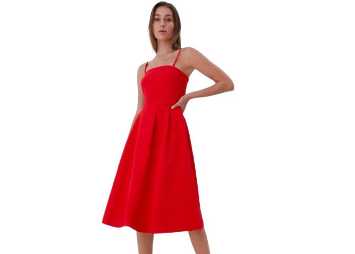 Mohito czerwona sukienka na ramiączkach