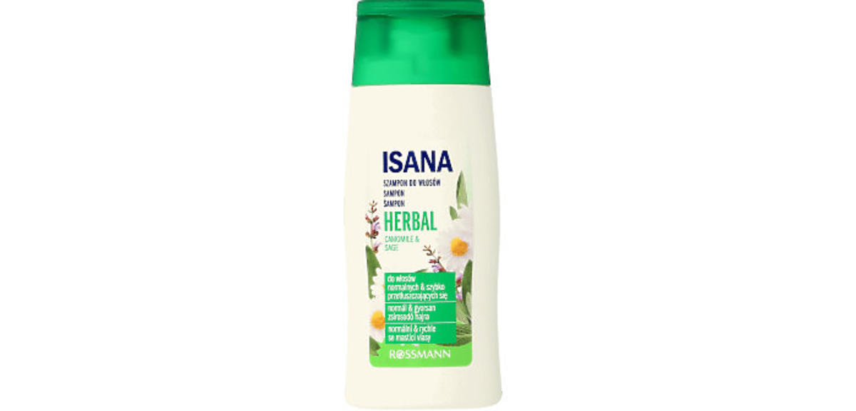 Nabłyszczający szampon do włosów Isana z Rossmanna