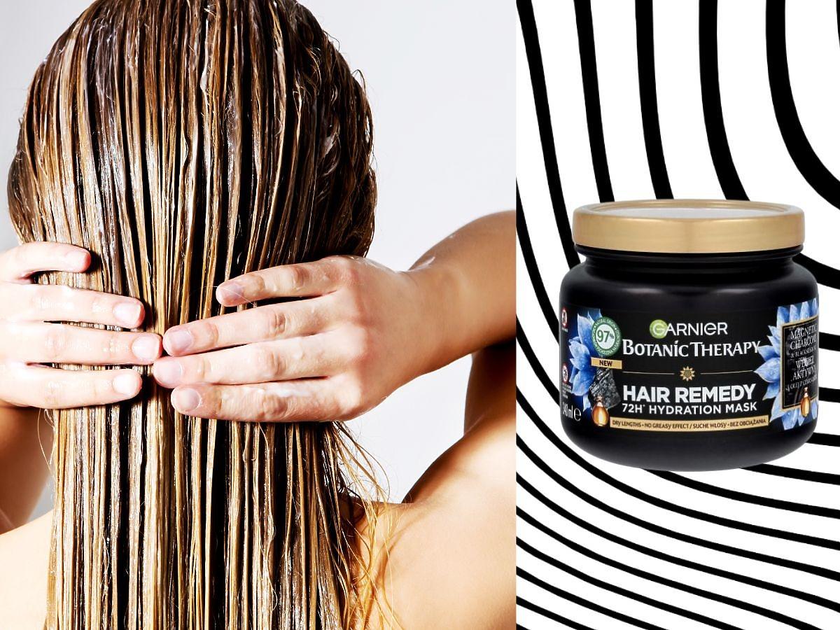 Nawilżająca maska do włosów `Węgiel aktywny i olej z czarnuszki z serii Botanic Therapy, Hair Remedy od Garnier