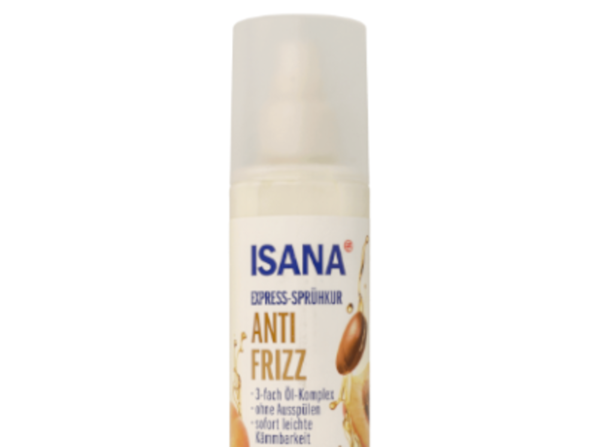 Nawilżający spray do włosów Isana z Rossmanna