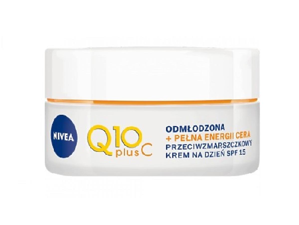 Nivea, Q10 plus C, Przeciwzmarszczkowy krem pod makijaż z Rossmanna z SPF 15