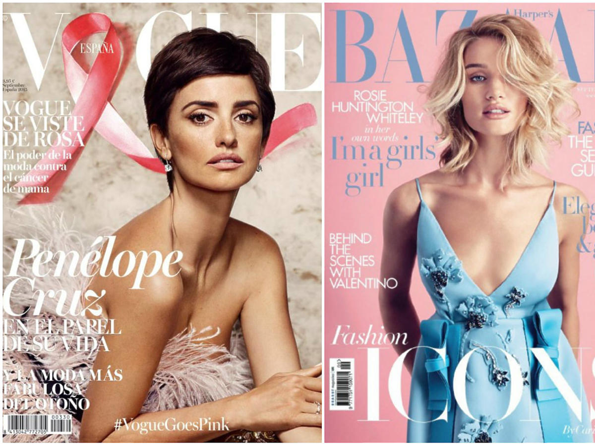 Okładki magazynów o modzie wrzesień 2015