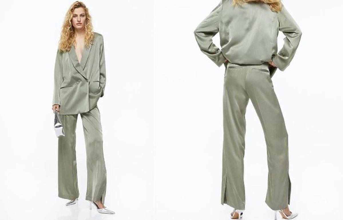 Oliwkowe spodnie z H&M