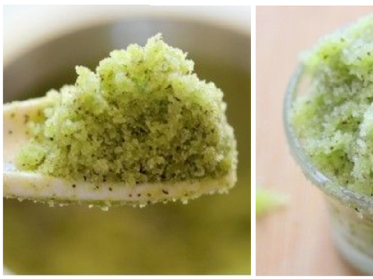 peeling z zielonej herbaty DIY