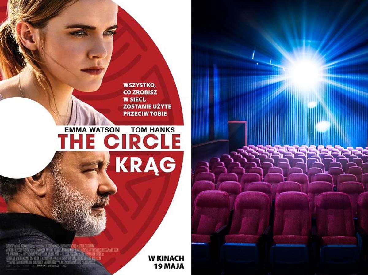 plakat filmowy the circle Krąg i widok sali kinowej 