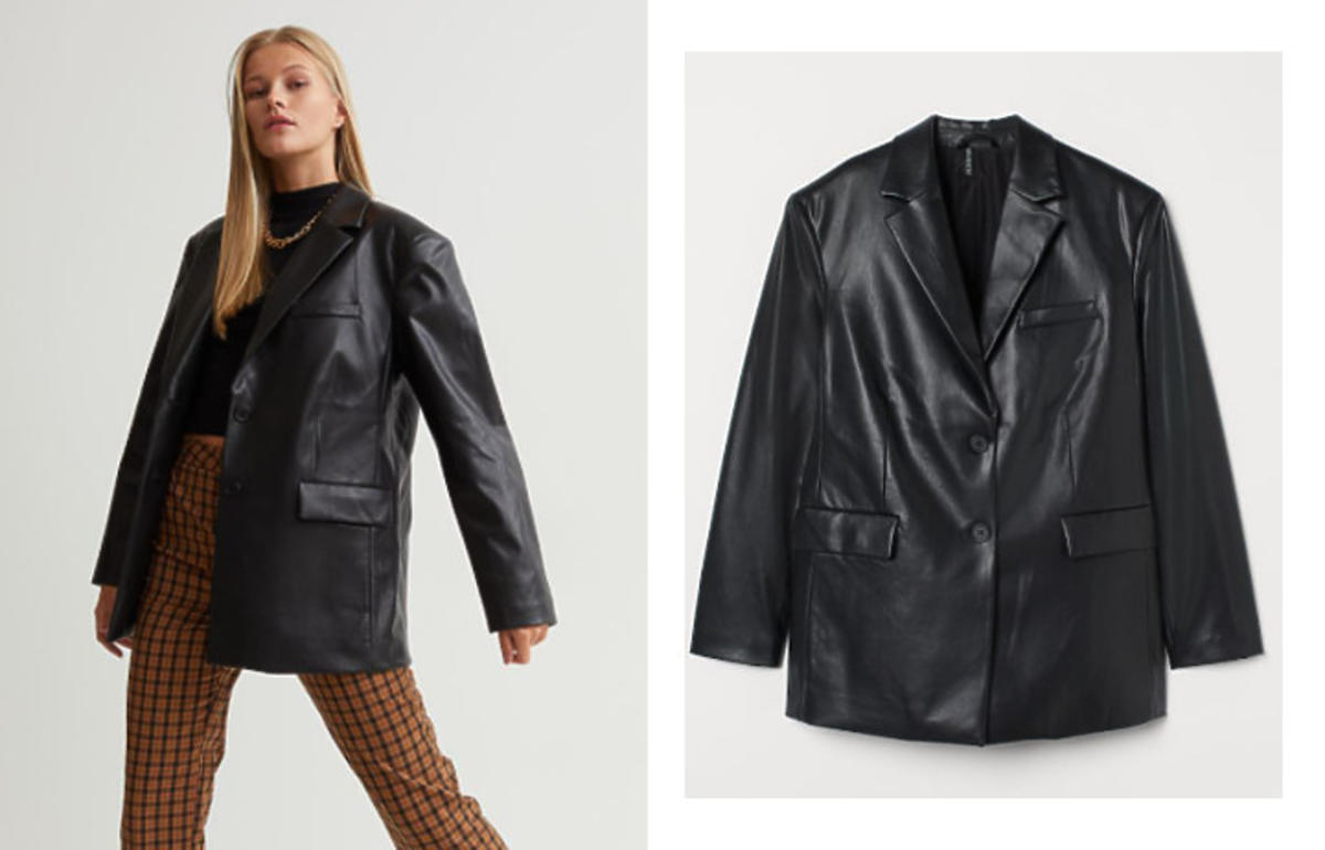 płaszcz skórzany z H&M w stylu Julii Wieniawy