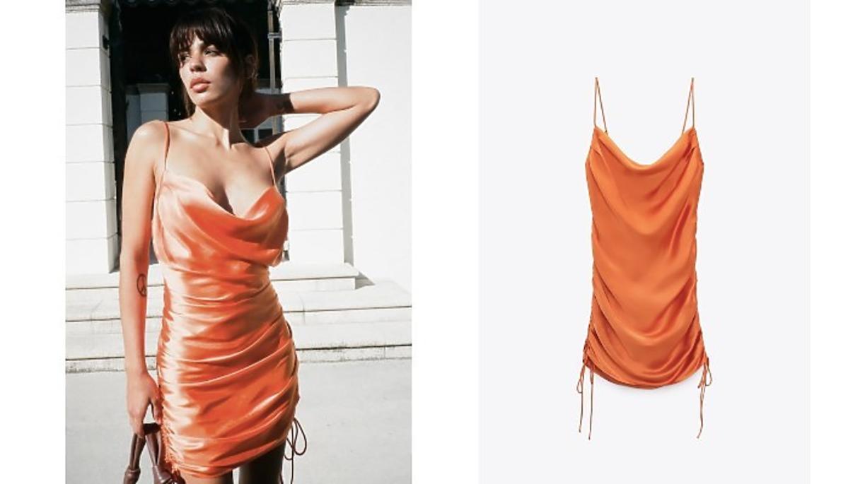 pomarańczowa sukienka z Zary