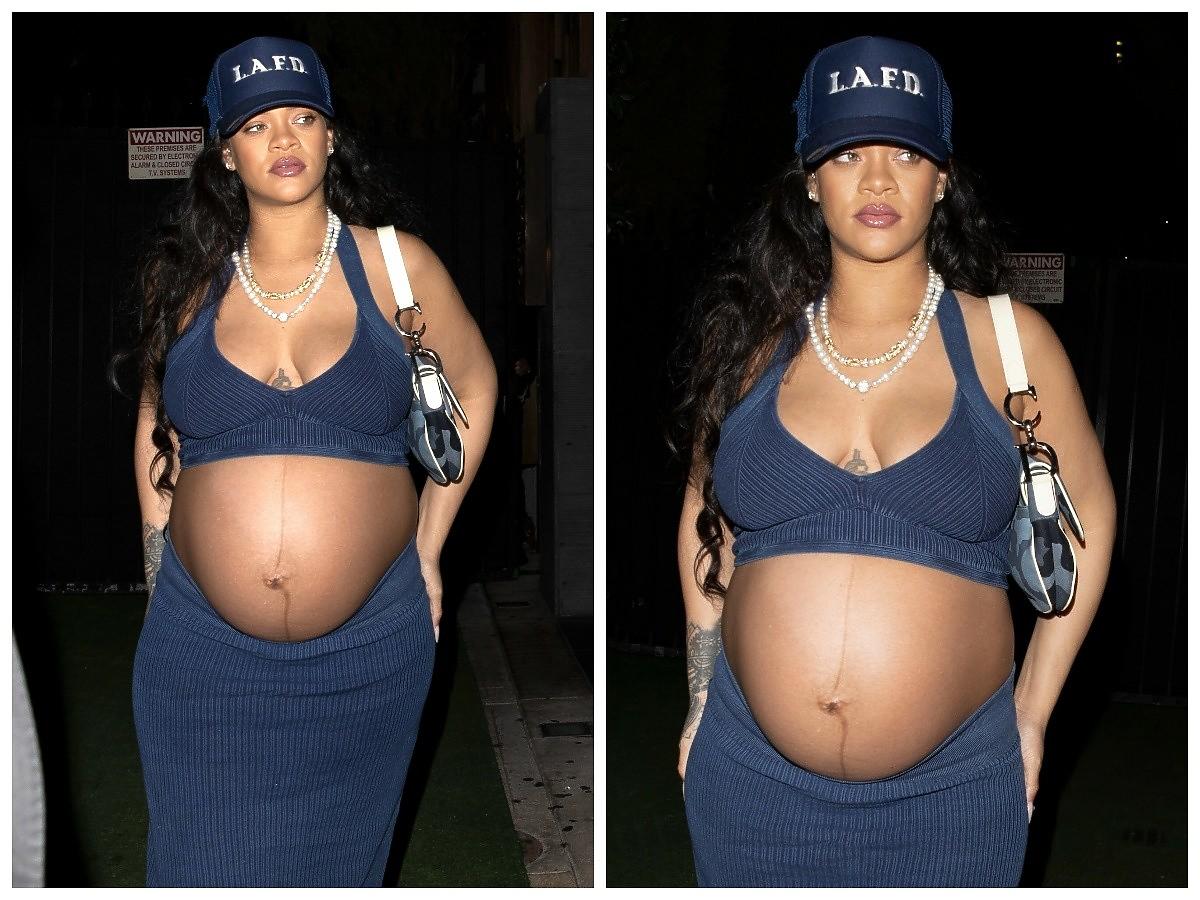 Rihanna w ciążowej stylizacji pod restauracją gwiazd