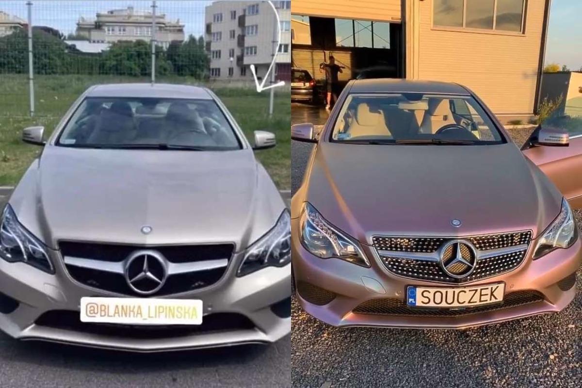 Samochód Blanki Lipińskiej i Barona