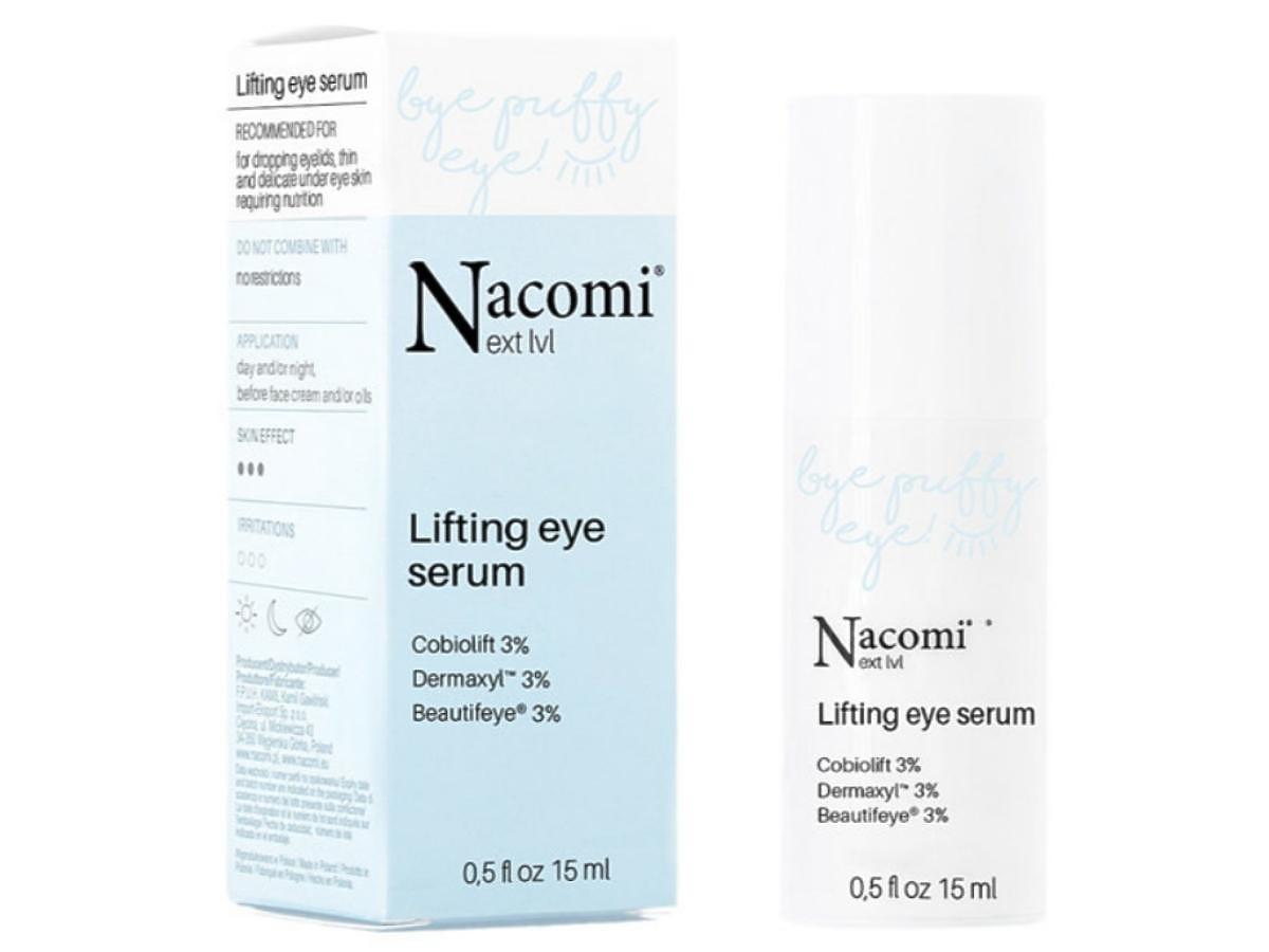 serum pod oczy na opadającą powiekę Nacomi Next Level Bye puffy eye