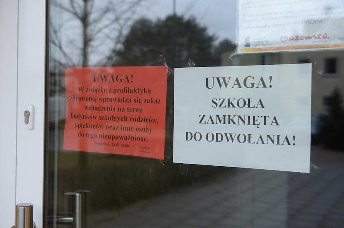 Szkoły w Polsce zamknięte w związku z koronawirusem