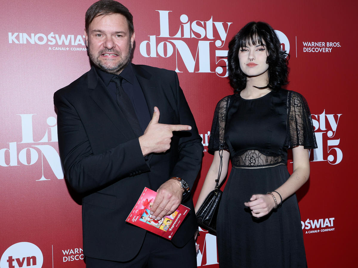 Tomasz Karolak z córką na premierze filmu Listów do M. 5