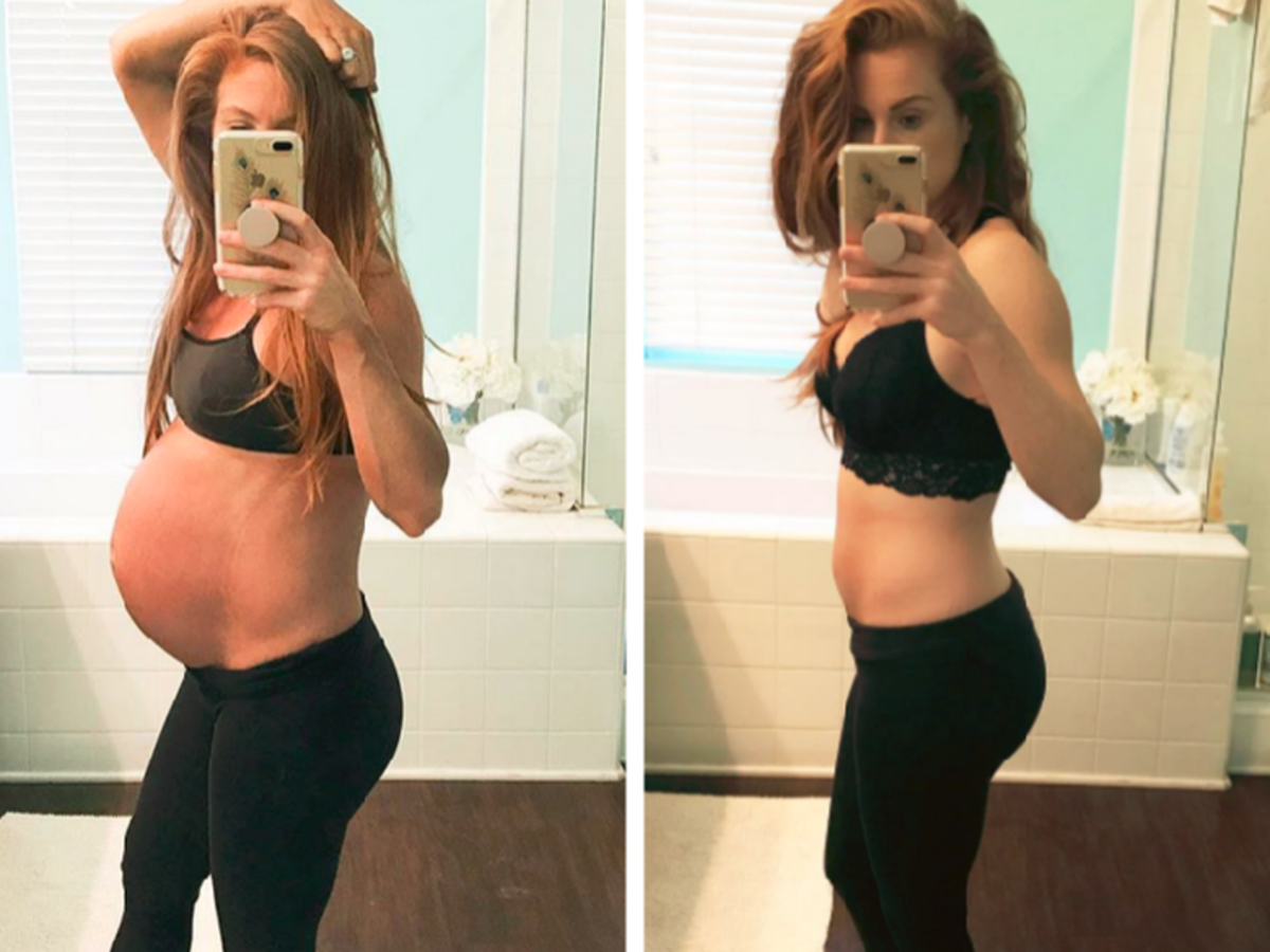 trenerka personalna brzuch przed i po porodzie