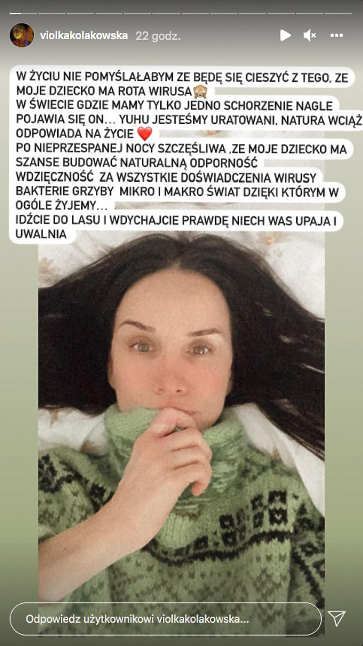 Viola Kołakowska cieszy się z choroby córki