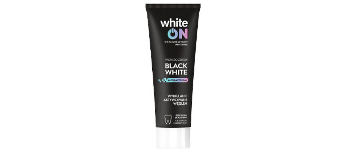 WhiteON, Black White Antibacterial - pasta z węglem aktywnym