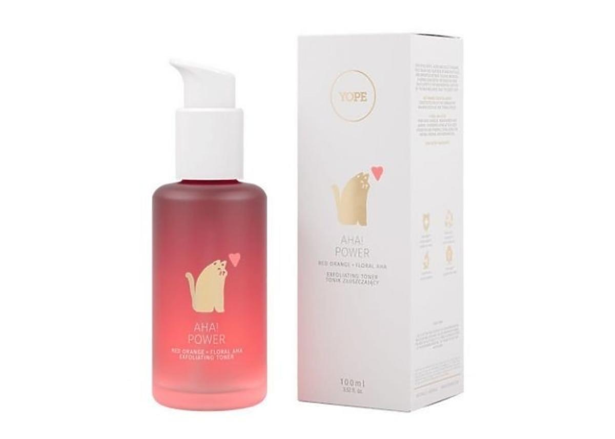 Yope, AHA! Power Red Orange + Floral Exfoliating Toner (Tonik do twarzy)