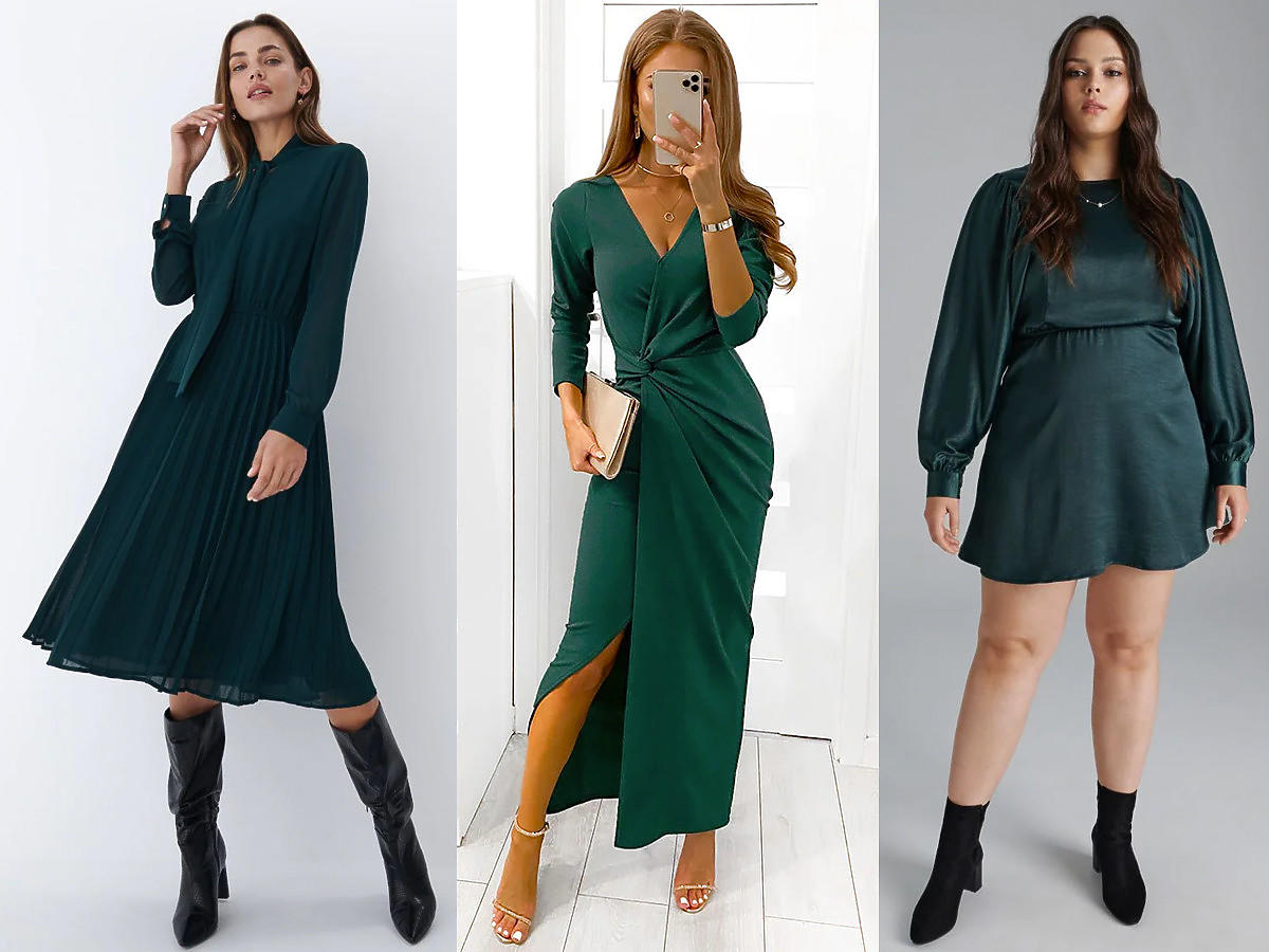 Zielone sukienki na Święta: midi, maxi i mini