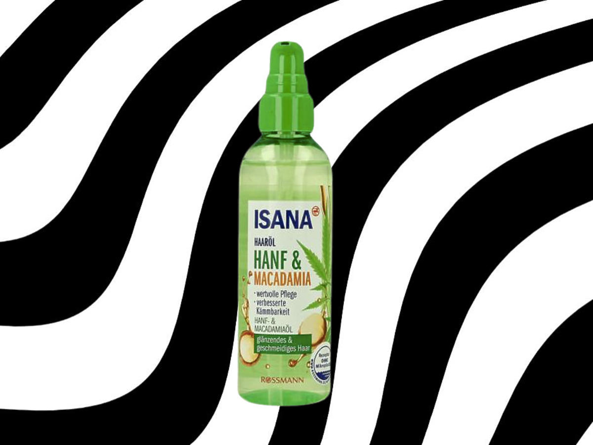 zielony olejek do włosów Isana